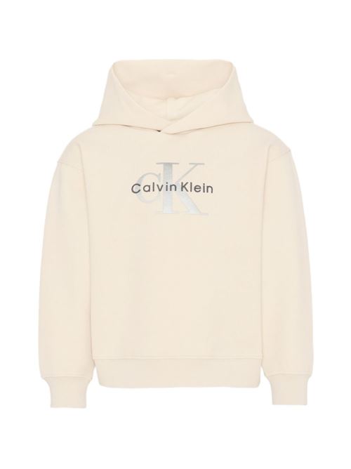 Felpa bambino Calvin Klein grigia Calvin Klein Kids | IB0IB02615PGB